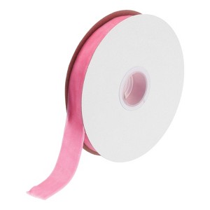 Unique Bargains Soft Single Face Spool Silky Velvet Ribbon for Bouquets DIY Crafts - 1 of 3