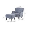 Christopher Knight Home Gerald Contemporary Boucle Upholstered Club Chair and Ottoman Set - 3 of 4
