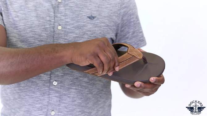 Dockers Mens Freddy Casual Flip-Flop Sandal Shoe, 2 of 11, play video