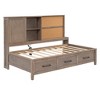 YOOCOZZ Twin Size Daybed with Storage Shelves, Drawers, Cork Board and Charging Ports - 4 of 4