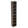 SEVOBAL Decorative Bookshelf 8 Tier Media Tower Rack with Adjustable Shelves for Home Office Storage, Gray, 11.6"*9.3"*70.9" - 3 of 4