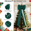 25 PCS Red Satin Christmas Tree Topper Bow & Ribbon Bows Set, Wired Edge, Long Tail, for Christmas Tree, Garland, Wreath, Indoor Outdoor Décor - 2 of 4