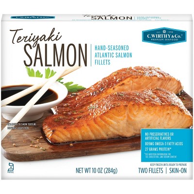 C. Wirthy & Co. Teriyaki Hand-Seasoned Atlantic Salmon Fillets - Frozen - 10oz