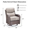 Buenhomino Luxury Outdoor Swivel Rocker Patio Chair with 6-Inch Thick Cushion, High Back Wicker Patio Rocking Glider, Ideal for Porch, Deck - 4 of 4