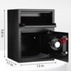 Heavy Duty Drop Safe for Business With Digital Keypad, Depository Safe for Money with Drop Slot, Office Safe Box for Money and Mail, Black - 2 of 4