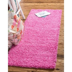 Unique Loom Solid Shag Solid Indoor Woven Area Rug - 1 of 4