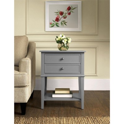 Franklin Gray Solid and Manufactured Wood End Table with Storage