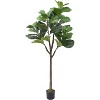 5ft Artificial Dracaena Tree - Lifelike Fake Plant for Home & Office Decor, No Maintenance Needed, Fade-Resistant - 2 of 4