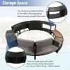 ELJGET Hot Tub Outdoor Rattan Furniture Set, Surround Outdoor Spa Sectional Sofa Frame, Storage Spaces with Cushions, for Patio, Backyard - 4 of 4