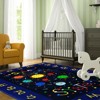 Galaxy Area Rug Outer Space Themed Rug Ultra Soft Pile ABC Alphabet Educational Toddler Carpet Washable Non Slip Solar System Play Mat for Playroom - 2 of 4