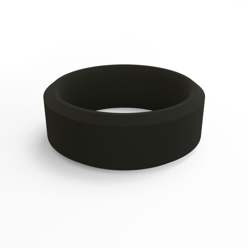 Qalo Standard Women's Black Modern Silicone Ring, 3 of 6