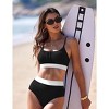 AI'MAGE Bikini Sets for Women High Waisted 2025 Two Piece Swimsuits Sporty Color Block Bathing Suit S-XXL - 2 of 3