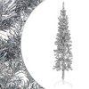 Slim Artificial Half Christmas Tree Silver PVC, Steel Slim - 3 of 4