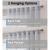 HLC.ME Lauren Semi Sheer Light Filtering Transparent Pocket Top & Back Tab Lightweight Window Curtain Panels, Set of 2 - 4 of 4