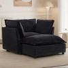 Modern Chenille Accent Chair with Ottoman, Oversized Comfy Lounge Chair, 1-Seat Cloud Sofa for Living Room, Apartment, or Bedroom–The Pop Home - 2 of 4