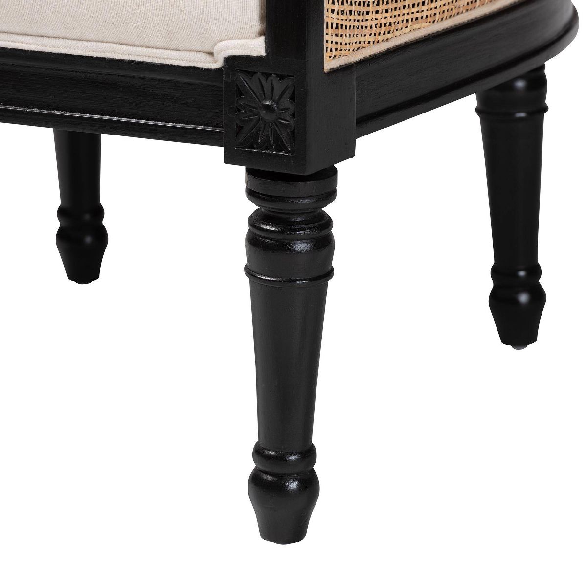 bali & pari Elizette Fabric and Wood Accent Chair - thumbnail 7
