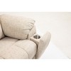 Oversized Chenille Power Lift Recliner Chair with Dual OKIN Motors, Massage, Heating, 180¡ã Lay Flat, and 2 Cup Holders - 3 of 4