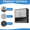 ORRD Metal Wall-Mounted Tool Cabinet with Locking Door, Garage Storage with Shelf & Drawer for Workshop/Office - 3 of 4