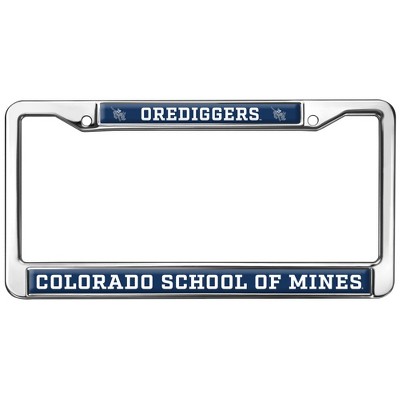 Colorado School of Mines Orediggers Full Size Standard License Plate Metal Frame