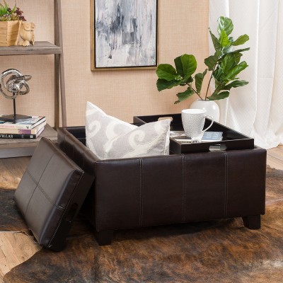 CAVINAS Storage Bench Storage Organizer Ottoman Padded Seat Cushion with Storage