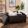 NicBex Modern 29" Square Storage Ottoman Leather Footstools with Double Stitched Design for Bedroom and Living Room - 2 of 4