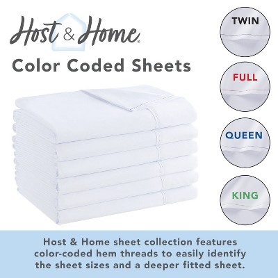 White Queen Brushed Microfiber Flat Sheets Set of 6
