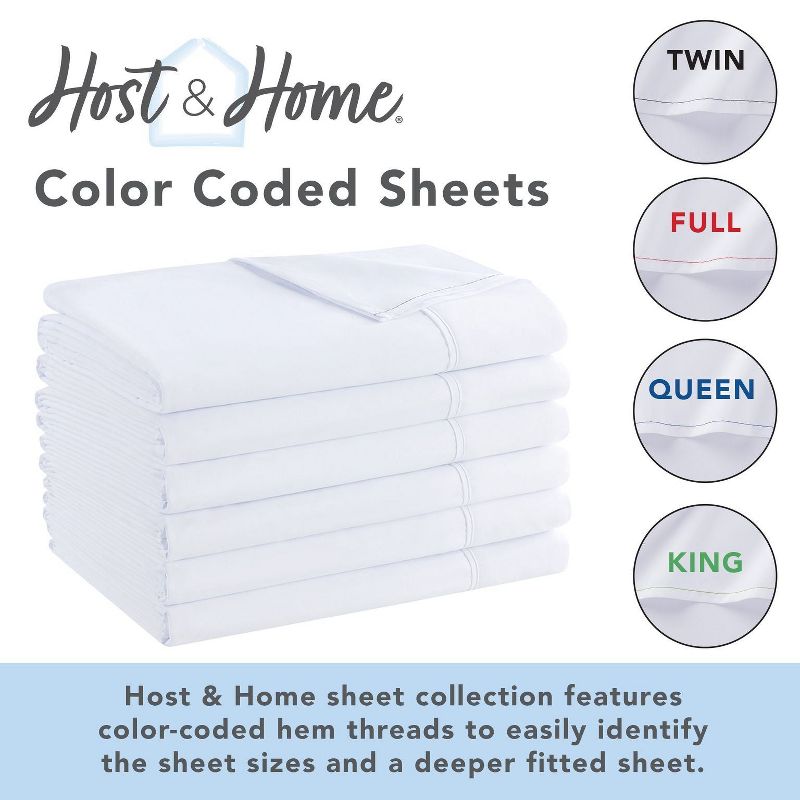 Host & Home Brushed Microfiber Flat Sheets - Pack of 6, 3 of 10