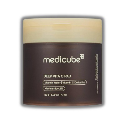 Medicube Deep Vita C Pad - 70 Pads | Enriched with highly concentrated vitamin | Offers brightening effect to improve dark spots (5.29 oz)