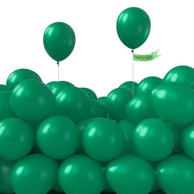 PartyWoo Balloons Dark Green Hunter Emerald Forest 5 Inch 120 pcs