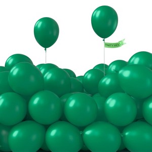 PartyWoo Balloons Dark Green Hunter Emerald Forest 5 Inch 120 pcs - 1 of 4