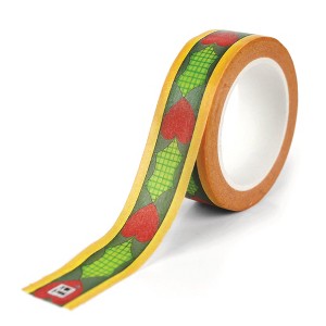 Mary Engelbreit Cross Hatch Holly Green Washi Tape - 1 of 2