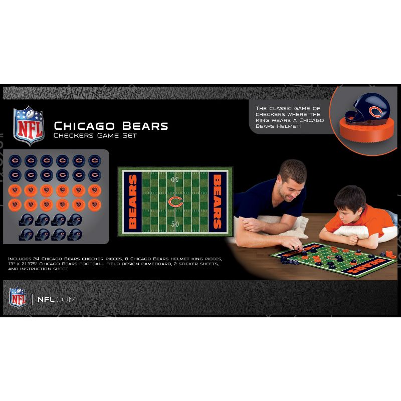 MasterPieces Officially licensed NFL Chicago Bears Checkers Board Game for Families and Kids ages 6 and Up, 4 of 7