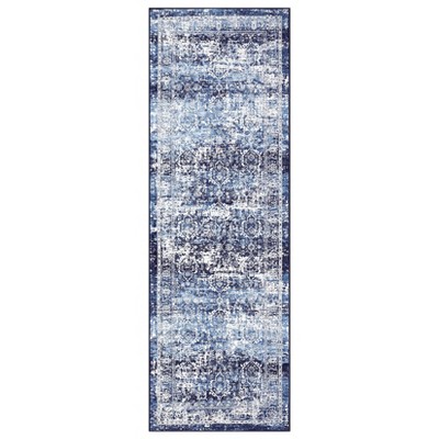 Washable Vintage Printed Rug Non Slip Low Pile Rug Retro Throw Floor Cover Foldable Indoor Carpet for Living Room Bedroom
