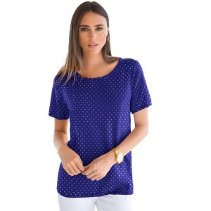 Jessica London Women's Plus Size Fine Gauge Crewneck Shell - 1 of 4