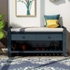 Multipurpose Entryway Storage Shoe Rack with Cushioned Seat and Drawers - 2 of 4
