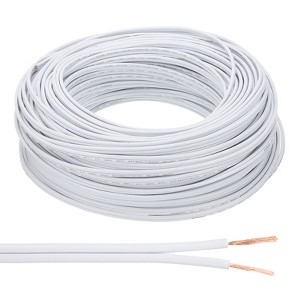 Unique Bargains Tinned Copper Insulated Heat Resistant PVC Covered 300V SPT-1 Round Wire 18AWG - 1 of 4