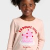 Toddler Girls' Long Sleeve Graphic T-Shirt - Cat & Jack™ Coral Pink - 2 of 4