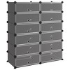 vidaXL Shoe Rack Black 37.2 in.x14.4 in.x41.7 in. PP - 2 of 4