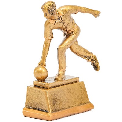 Juvale Copper Personalized Bowling Trophy Award for Sport Tournament Competition, Party Favor 3.5 x 4 in