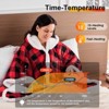 Inhand Wearable Heated Throw Blanket Shawl - 50"x60" Flannel Electric Robe Blanket Hoodie for Winter 5-Position Timer 10 Heating Levels - 3 of 4