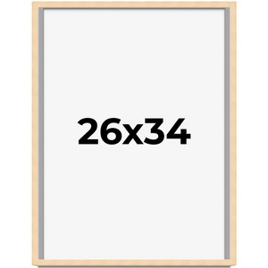 PosterPalooza | Classic Modern Yellow Picture Frame - UV Acrylic, Foam Board Backing, Hanging Hardware - 1 of 4