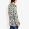Anna-Kaci Women's Button Down Blouse with Animal Print and Ruffle Trim V-Neck Casual Top - 4 of 4
