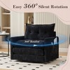 PAGED Swivel Accent Chair, Thick Padded Barrel Chair with Metal Base, Comfortable Single Sofa Chair for Living Room, Study - 2 of 4