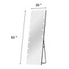 CIPACHO 56x18 Inch Full Length Mirror Unbreakable Tempered Glass Touch Control Distortion Free Anti Delivering - 3 of 4