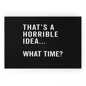EnvyArt Thats A Horrible Idea Looped Vinyl Welcome Mat - Society6 - 1 of 4