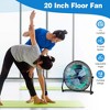 Costway 20 Inches High Velocity Floor Fan, Portable Pivoting Fan with 3 Powerful Speeds - 4 of 4