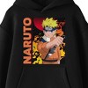 Naruto Main Character On Elemental Background Long Sleeve Youth Black Hooded Sweatshirt - image 2 of 3