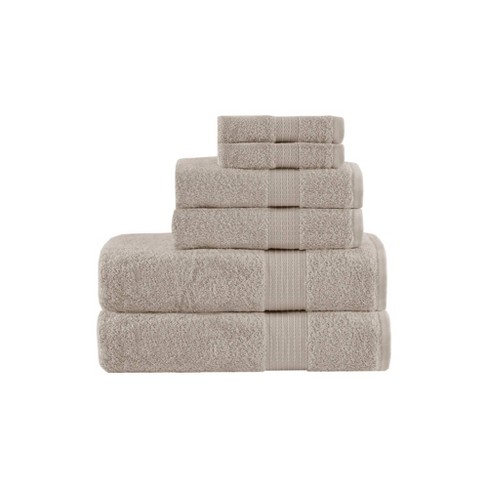 6pc Organic Cotton Bath Towel Set Tan : Target