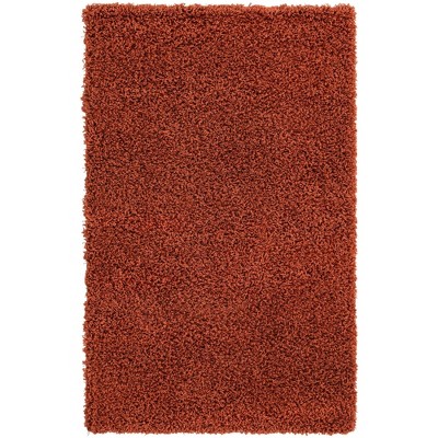 Luxurious 8' x 10' Blue Solid Shag Synthetic Area Rug