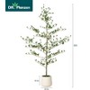 DR.Planzen 84" Artificial Olive Tree - 7FT UV Resistant Fake Plant with Black Fruits in 10.5" White Pot for Indoor/Outdoor Floor & House Decor - 3 of 4